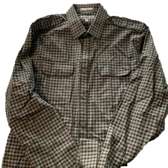 EXPRESS fitted men’s large button down - Picture 1 of 3
